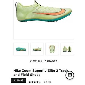 NWOT Mens Size 12 Nike Zoom Superfly Elite 2 Track and Field Shoes(Track spikes)